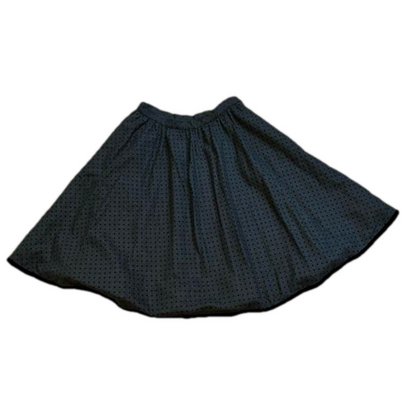 Oscar de la Renta Studio Vintage Grey and Black Dotted Wool Skirt Size 12 - Picture 3 of 8